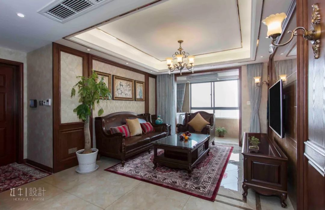 南京旭日愛上城115平米簡美風格裝修 喜歡深色家具的看過來01