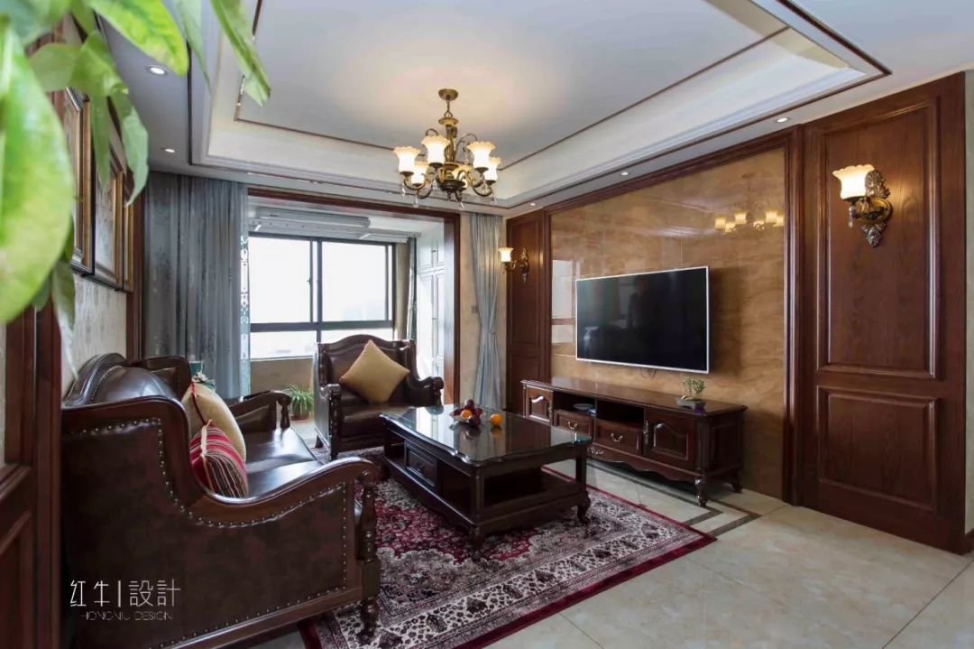 南京旭日愛上城115平米簡美風格裝修 喜歡深色家具的看過來02