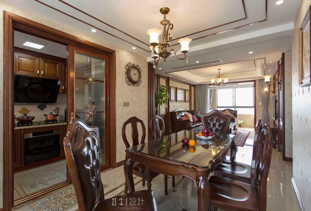 南京旭日愛上城115平米簡美風格裝修 喜歡深色家具的看過來03