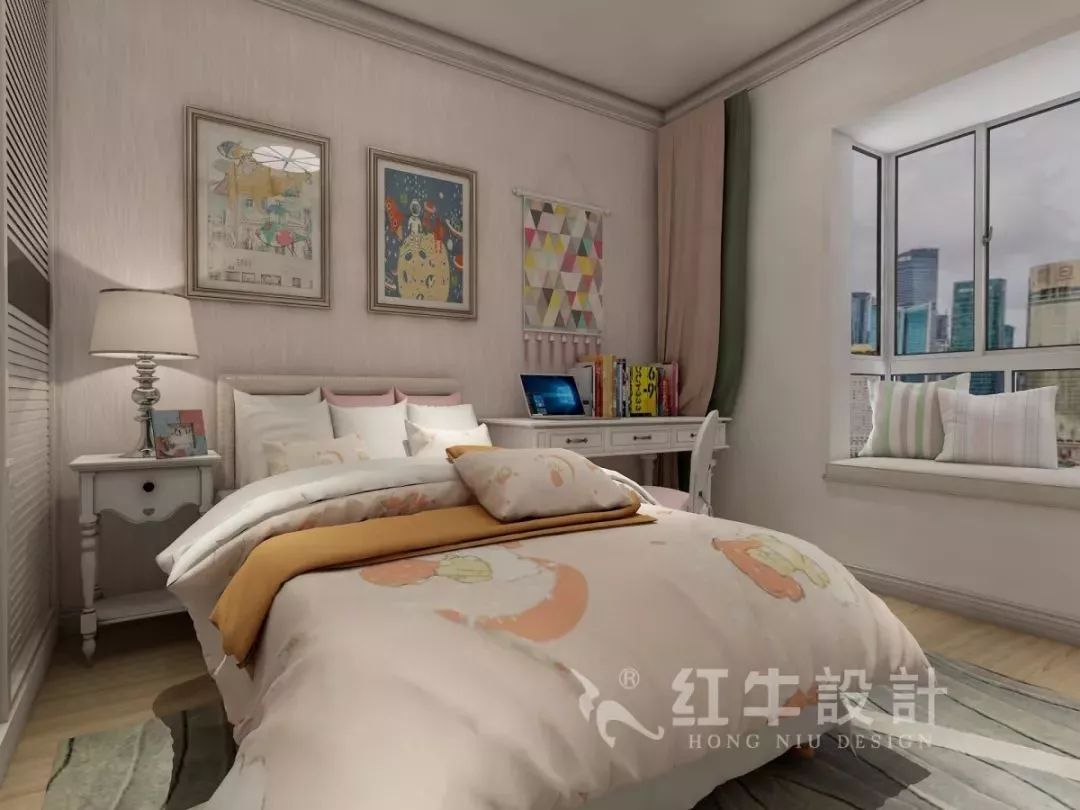 南京老房翻新--即便少掉一個(gè)衛(wèi)生間,也要單獨(dú)的衣帽間!16仇美蓉_康盛花園115㎡輕奢風(fēng)格裝修效果圖_次臥