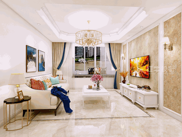 南京恒山花苑106㎡簡歐風格--靜享優雅生活01設計師:朱彥