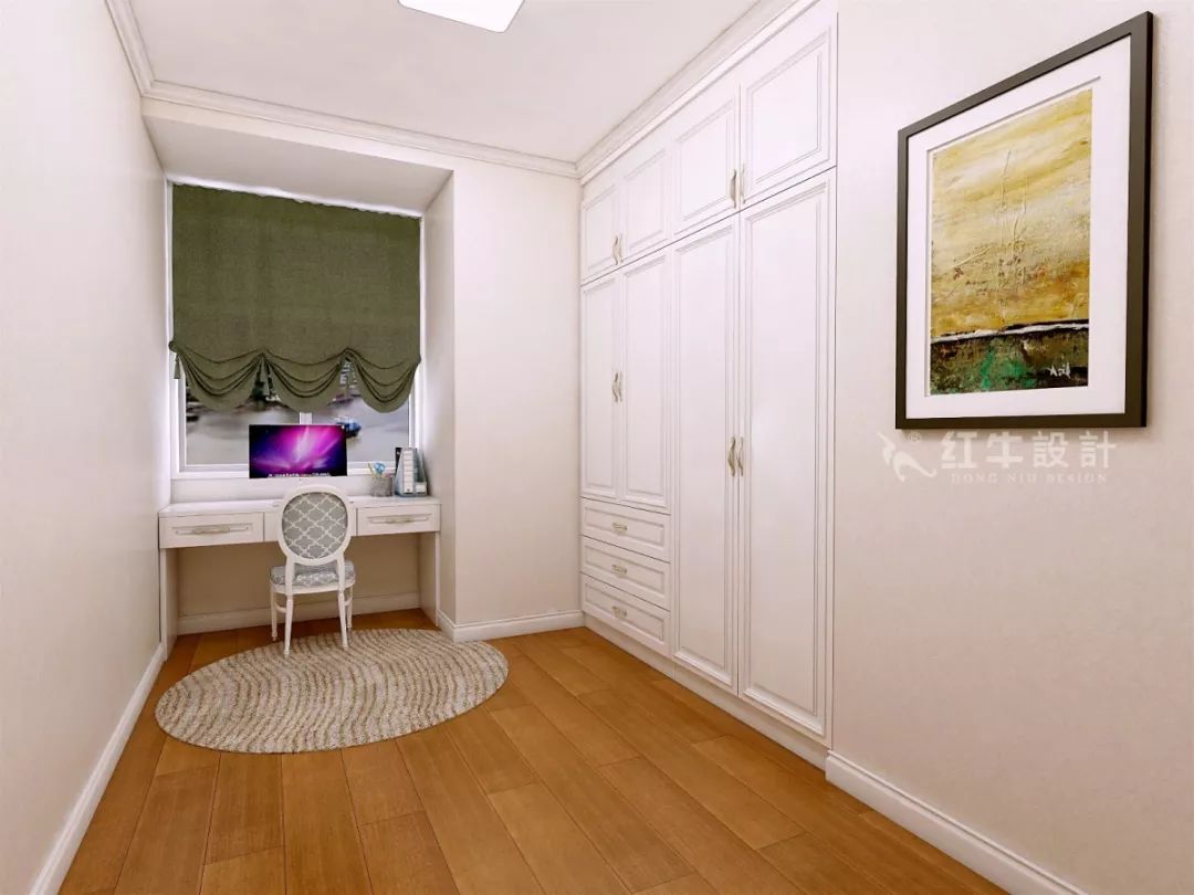 南京恒山花苑106㎡簡歐風格--靜享優雅生活12書房