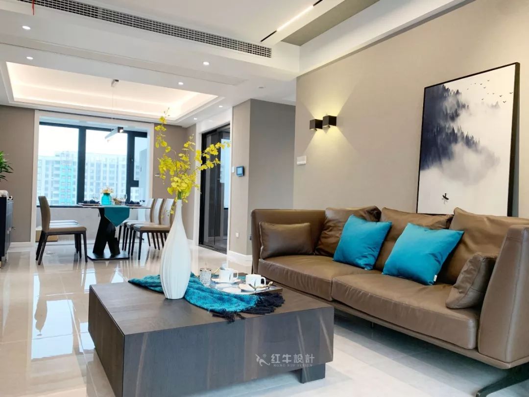 南京保利國際社區140㎡現代風格--四室二廳大戶型,寬敞開闊又舒適!04客廳設計