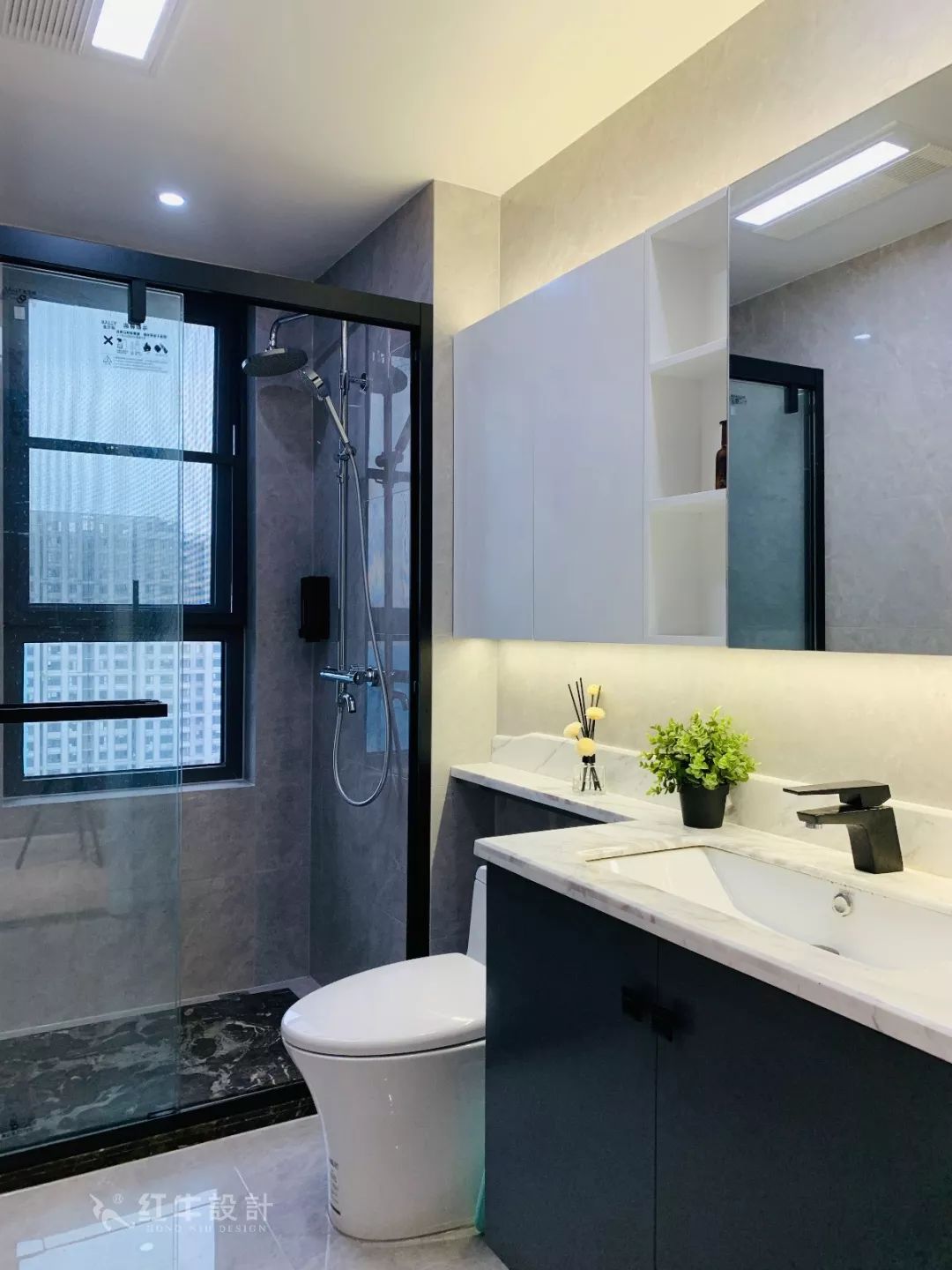 南京保利國際社區140㎡現代風格--四室二廳大戶型,寬敞開闊又舒適!13衛生間設計