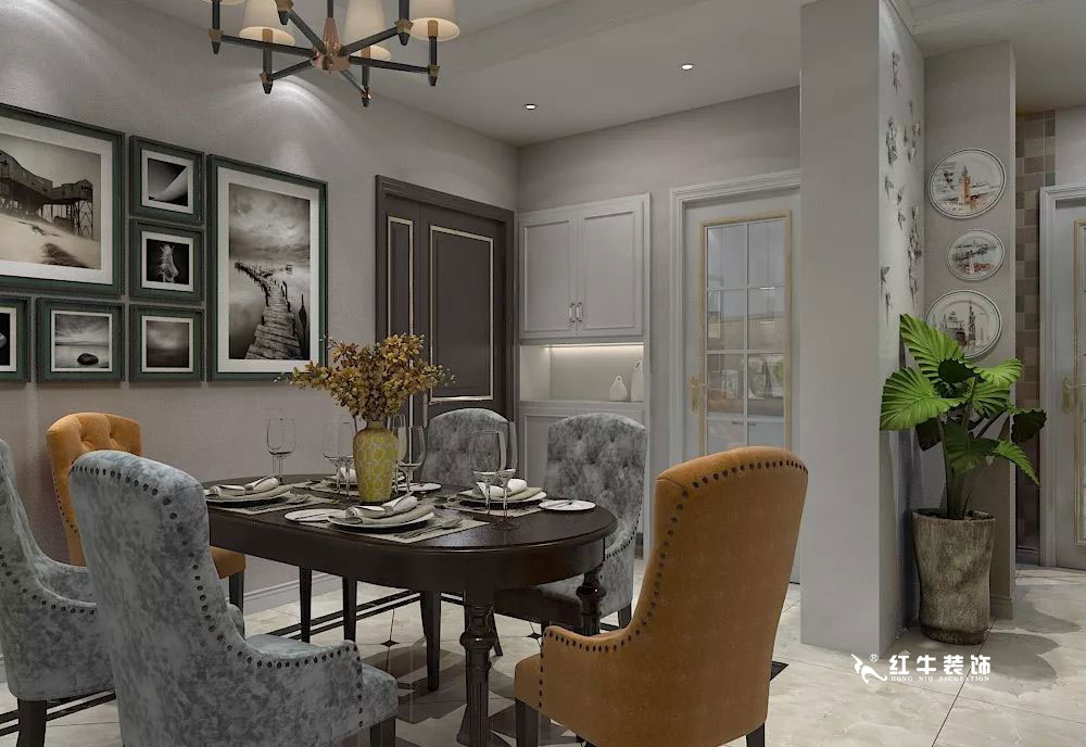 南京萬科光明城市115㎡簡美風格--適合三代人的家居環境04餐廳設計+logo