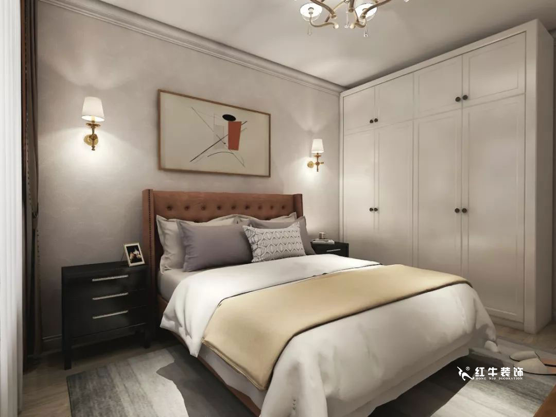 南京萬科光明城市115㎡簡美風格--適合三代人的家居環境10主臥設計+logo