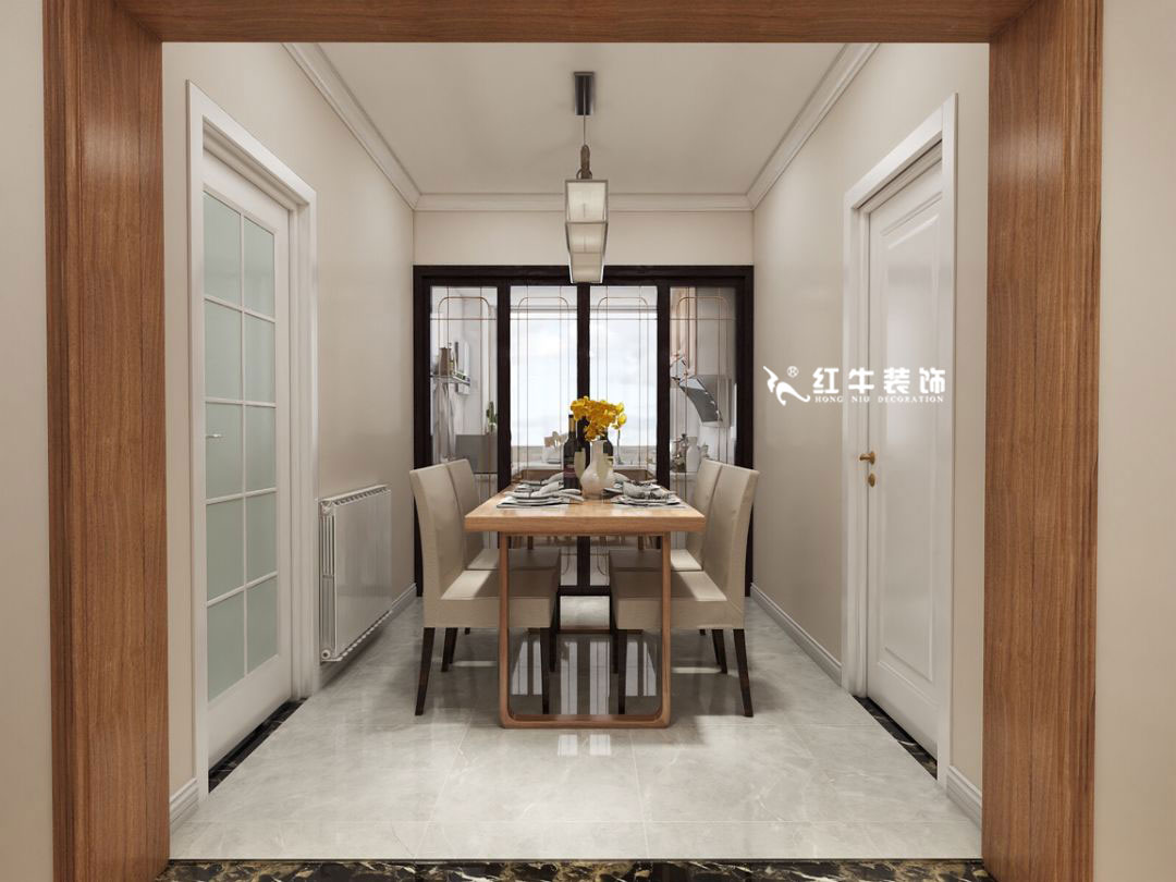 蔣琛_九條巷106㎡現代風“養老房”裝修,給設計做減法!05餐廳+logo