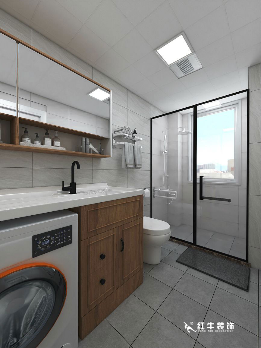 蔣琛_九條巷106㎡現代風“養老房”裝修,給設計做減法!10衛生間+logo