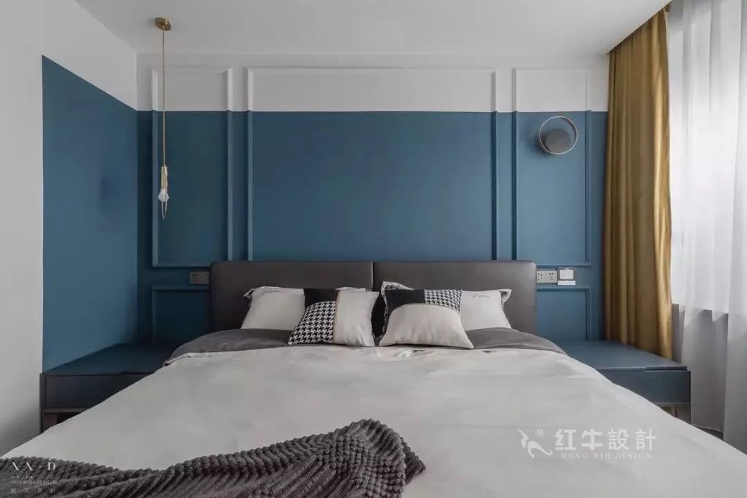 蔣琛_紅牛設計--電建洺悅府160㎡現代風格09效果圖欣賞_主臥