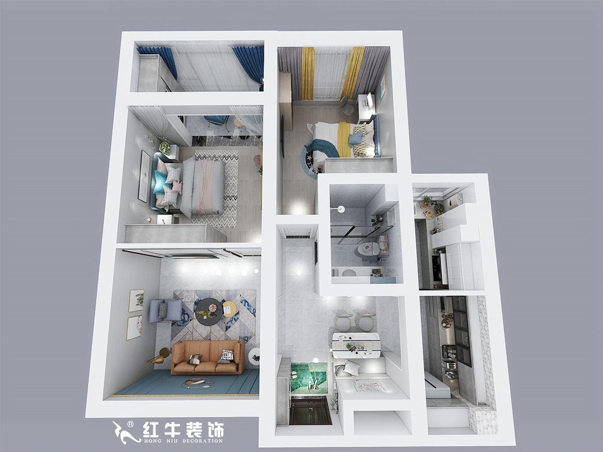 熊皓宇_世茂濱江新城5-3-802-110㎡-現代輕奢風格_鳥瞰圖