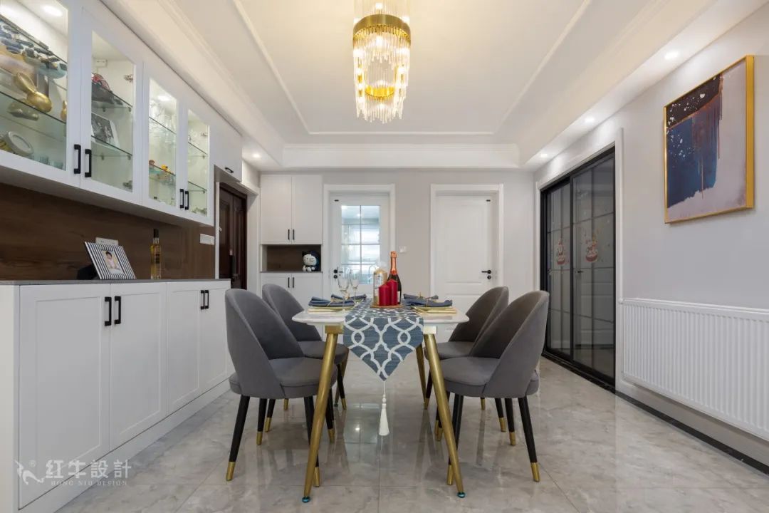 85后夫婦的美式輕奢家,起名“海藍(lán)之謎”!05餐廳