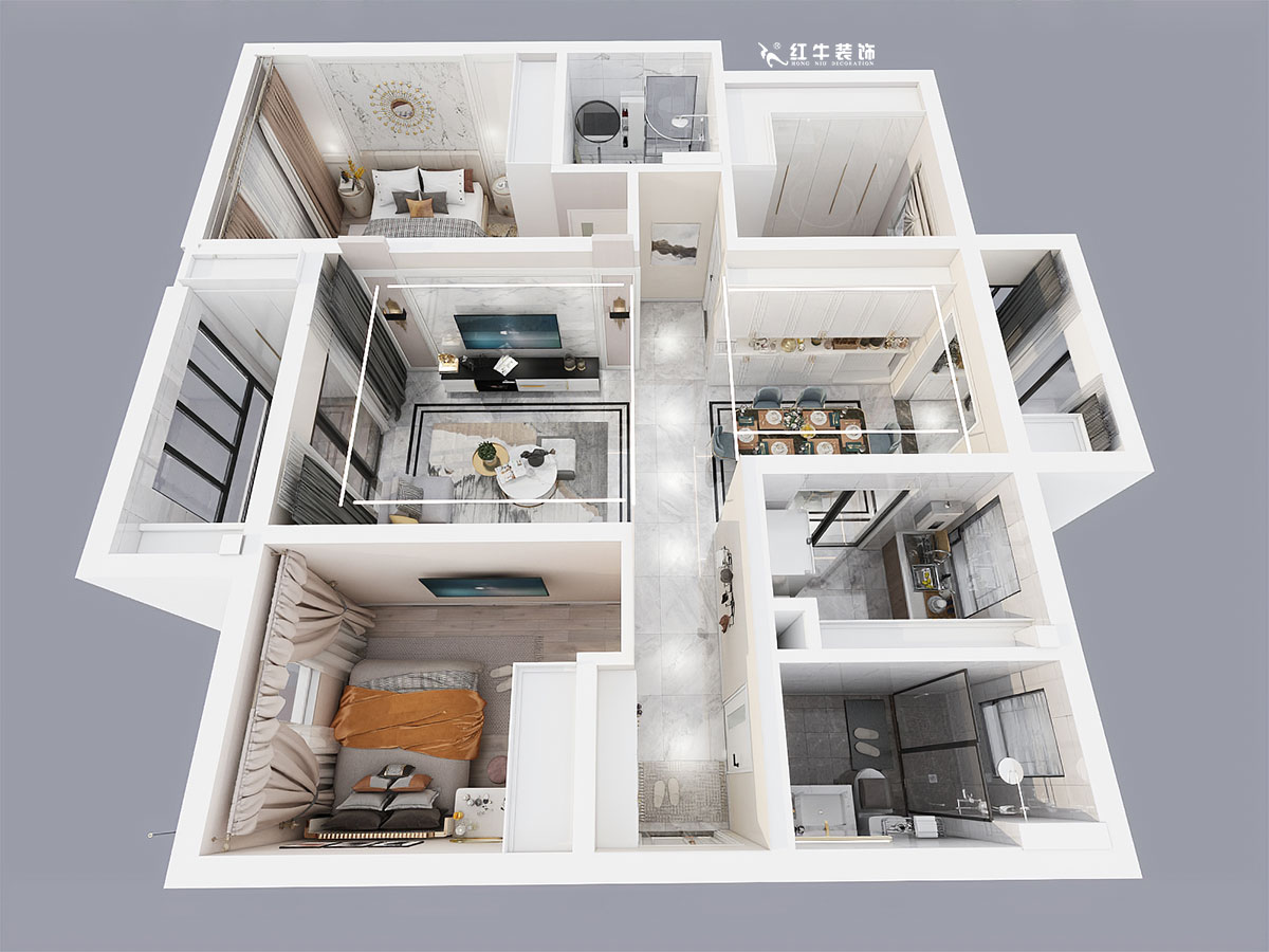 仇美蓉_保利国际社区2期7-1101-115㎡-现代轻奢风格00鸟瞰图