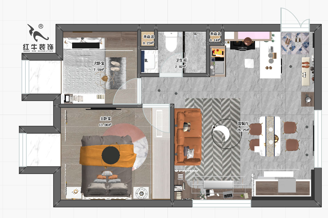 熊皓宇_木馬公寓C棟1101室-75㎡-現代風格00彩平圖