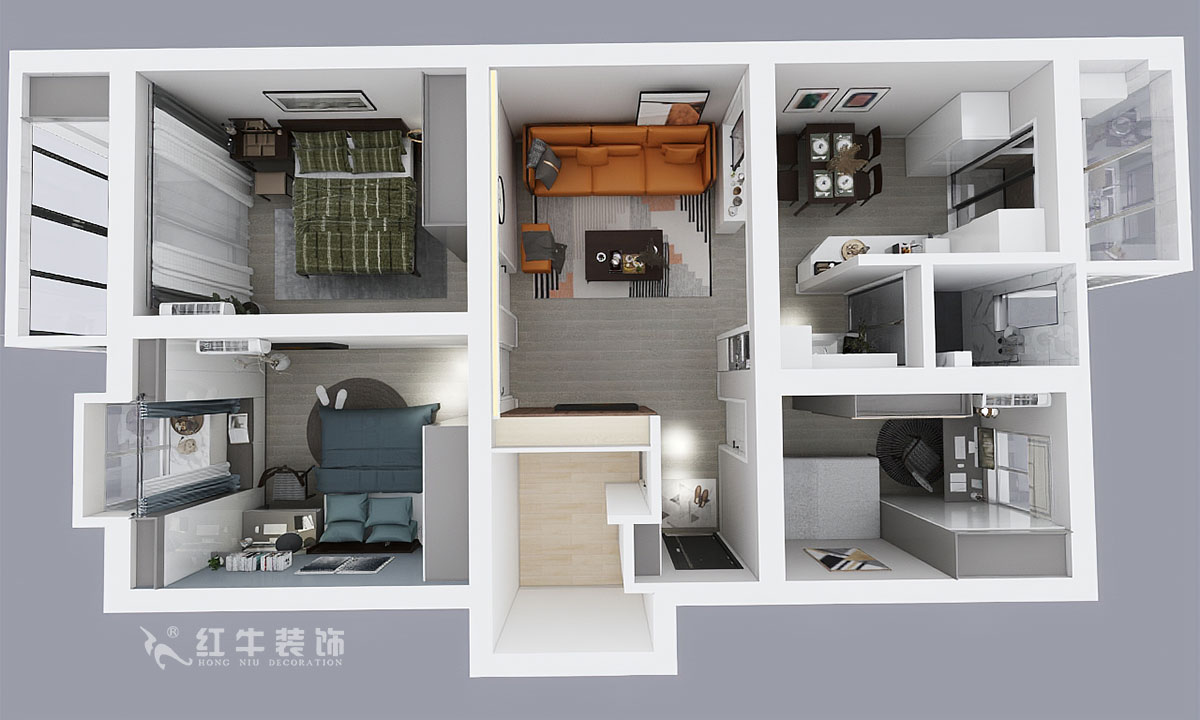 蔡成昊_龍江寶地園9-204-98㎡-現代簡約風格_3室2廳1衛（老房裝修）_成品家￥137535_全包13