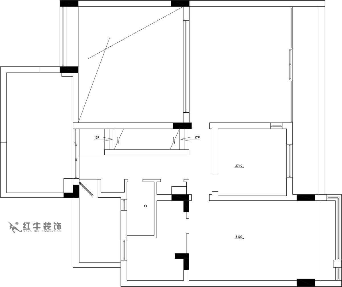 【實景案例】余瑋_棲園-200㎡-輕奢風格_4室3廳3衛（新房裝修）_全包35萬00_03二樓作為休息區和工作區