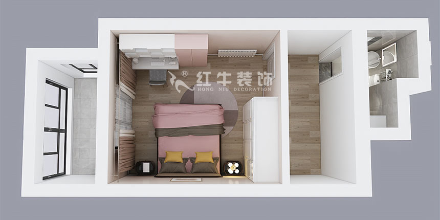 陶陽_金陵名人居1-8號-602-120㎡-現代簡約風格_3室2廳2衛（二手房裝修）_定制家￥129560_全包13萬00_08鳥瞰圖二樓