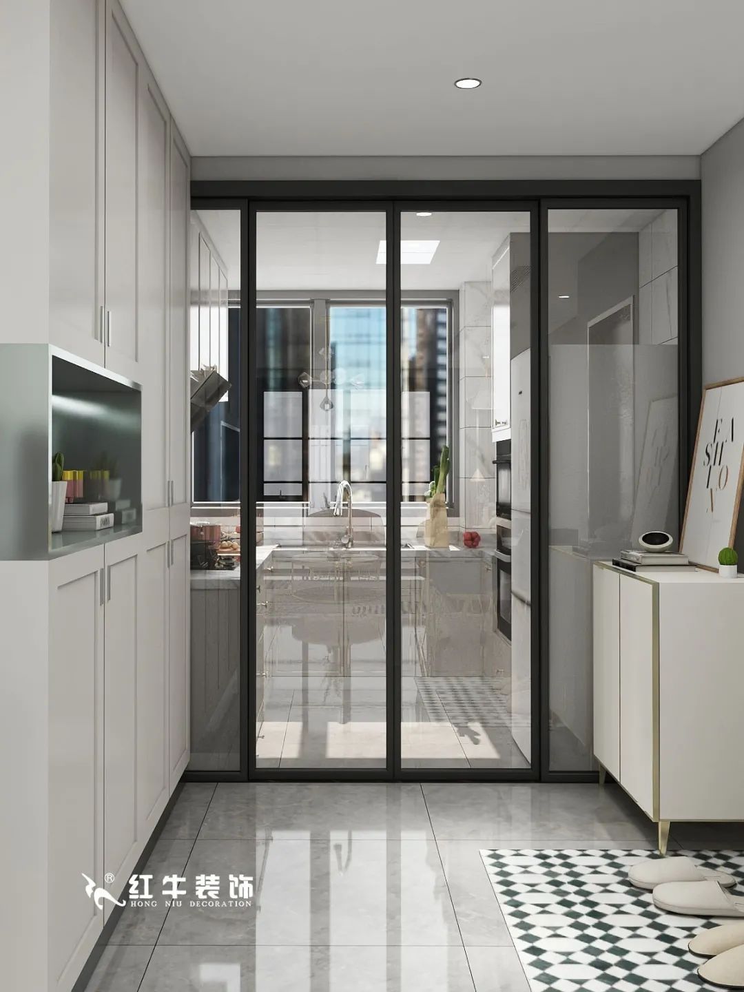 劉萍萍_仙龍灣山莊90㎡輕奢風格｜加入一點金屬線條，這個家高級又溫柔！06