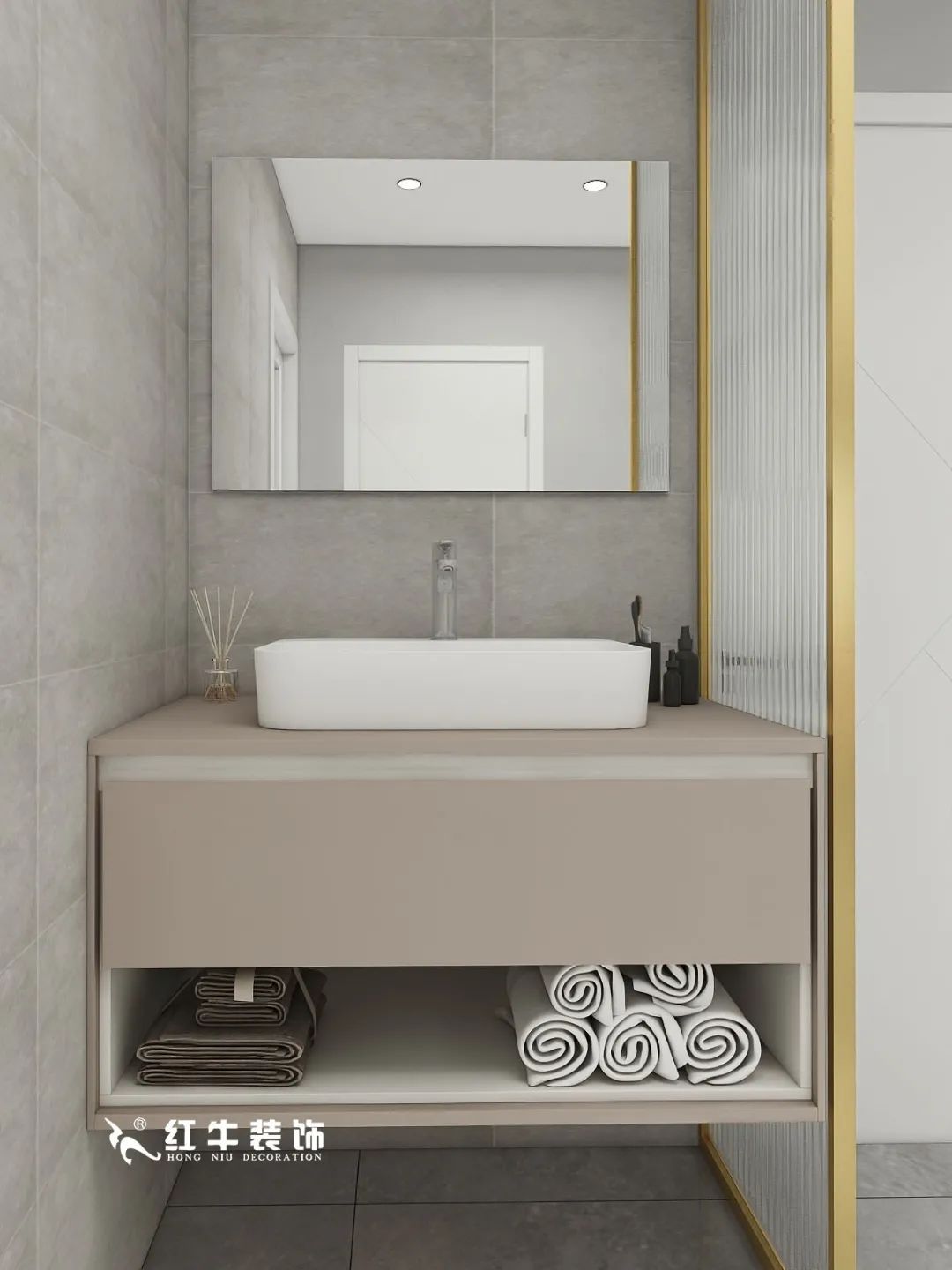 劉萍萍_仙龍灣山莊90㎡輕奢風格｜加入一點金屬線條，這個家高級又溫柔！11