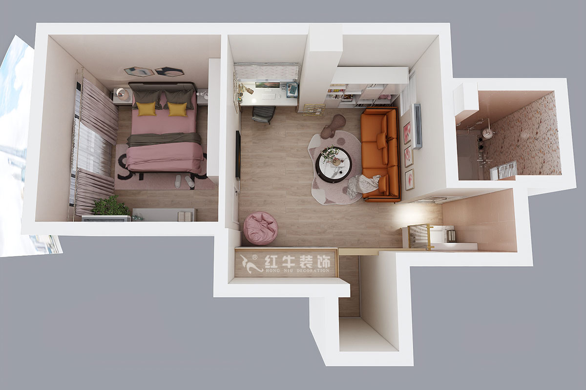 蔣琛|西華龍樾2-6-312-106㎡-簡(jiǎn)約風(fēng)格|小復(fù)式|2室2廳2衛(wèi)|二新房裝修|成品家¥162999|全包15萬(wàn)|00_08二樓鳥(niǎo)瞰圖