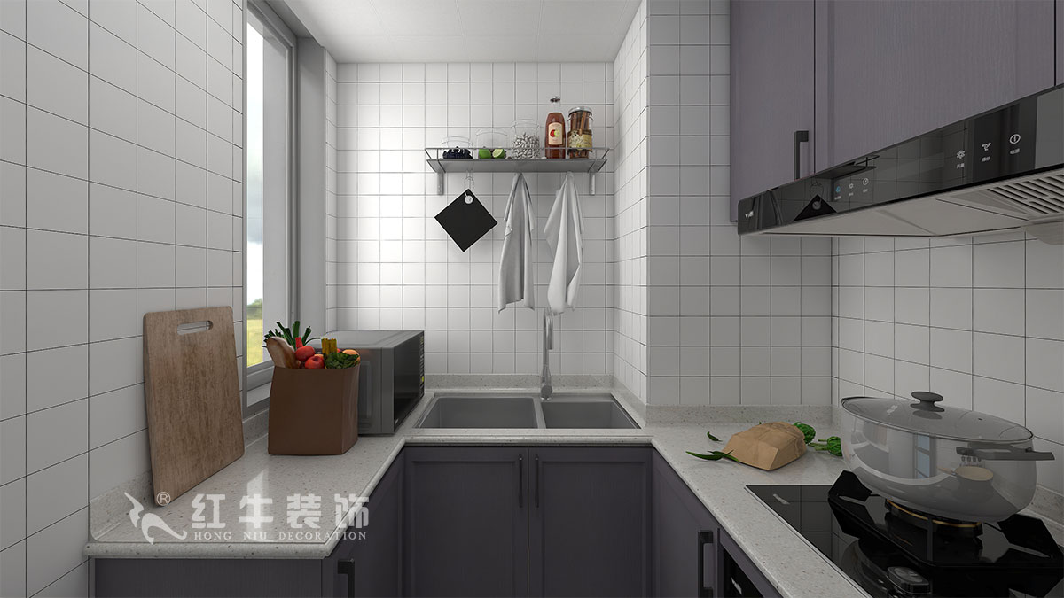朱明琪|御道嘉庭8-110-82㎡-現代簡約風格|2室2廳1衛|新房裝修|定制家¥123516|全包12萬|03廚房