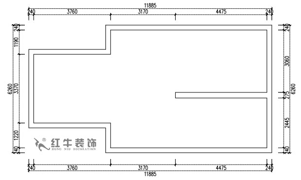 張桐瑋｜雨花村19-701-110㎡-現代簡約風格｜3室2廳1衛｜新房裝修｜定制家￥124244｜全包12萬｜00_03二層原始結構