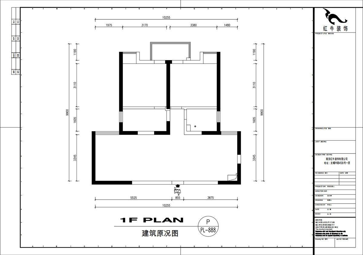 劉萍萍｜潤花園2-2-202-94㎡-現代簡約風格｜2室2廳1衛｜老房裝修｜定制家｜全包13萬｜00_01建筑原況圖