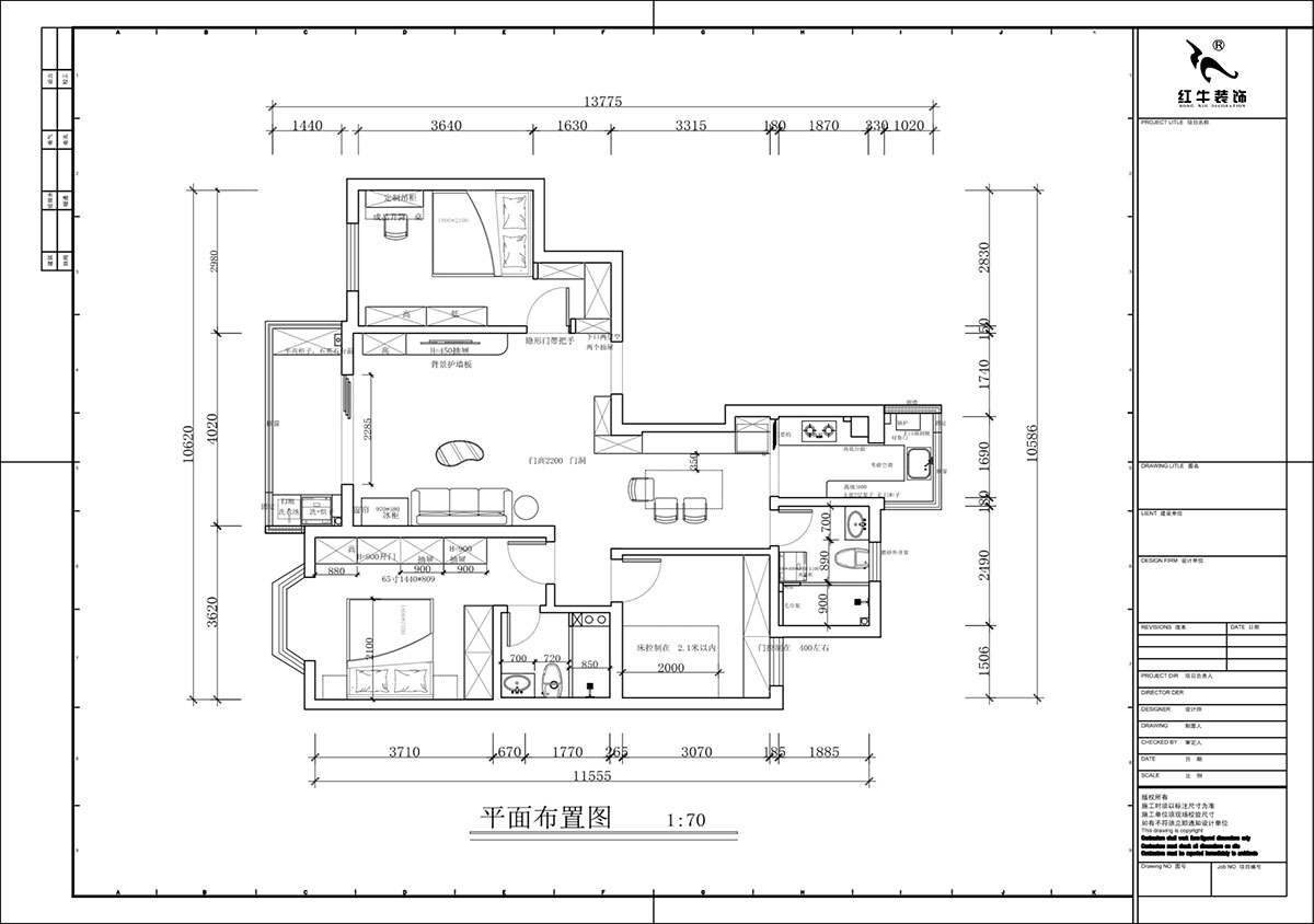 蔣?。汩坷?-2-901-108㎡-現代簡約風格｜3室2廳2衛｜老房裝修｜定制家｜全包16萬｜00_02平面布置圖
