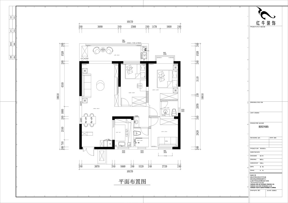 孟憲濤｜金浦御龍灣-I區3-1-204-120㎡-簡約風格｜3室2廳2衛｜新房裝修｜定制家｜全包16萬｜00_02平面布置圖